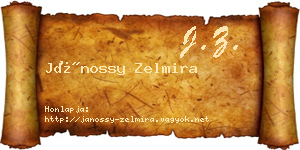 Jánossy Zelmira névjegykártya